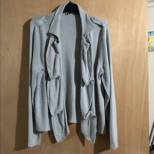 CAbi Soft Gray Knit Cardigan